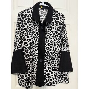 Damee Women's Jacket Leopard Print Size Small‎